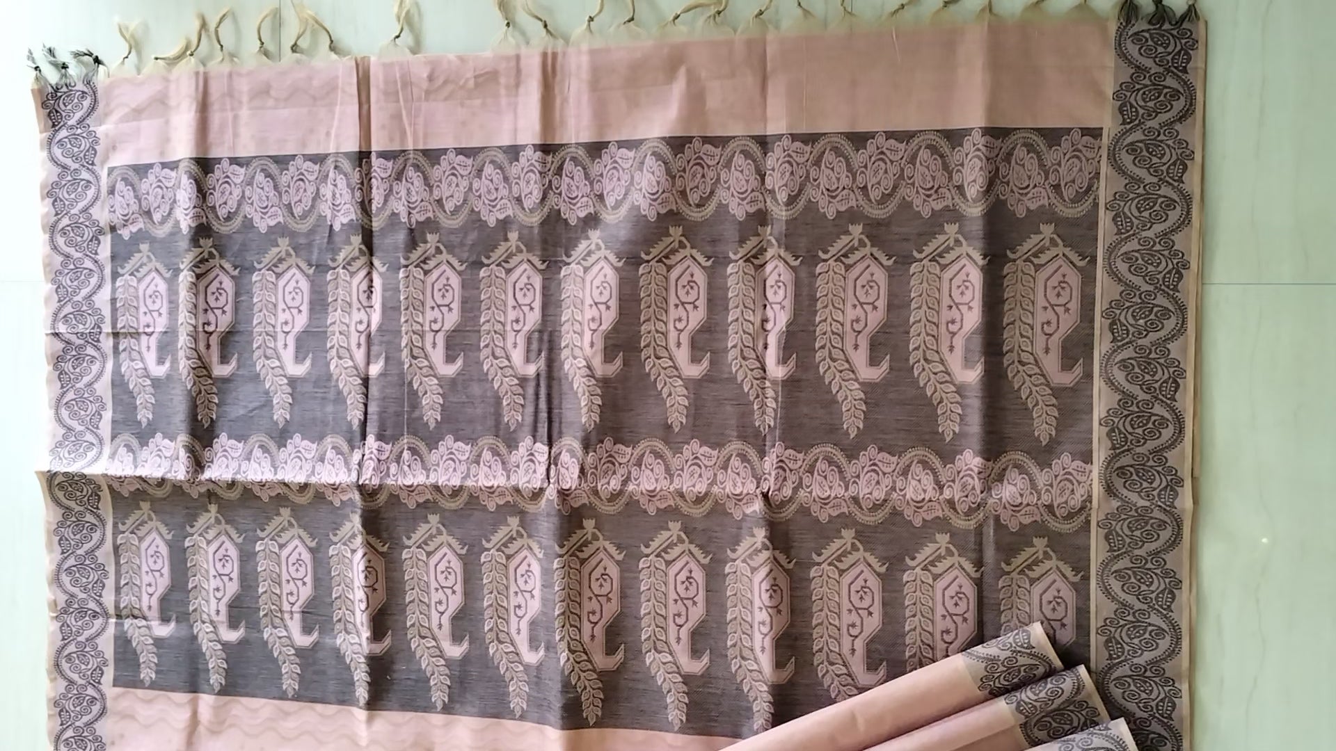 Onion pink cotton saree