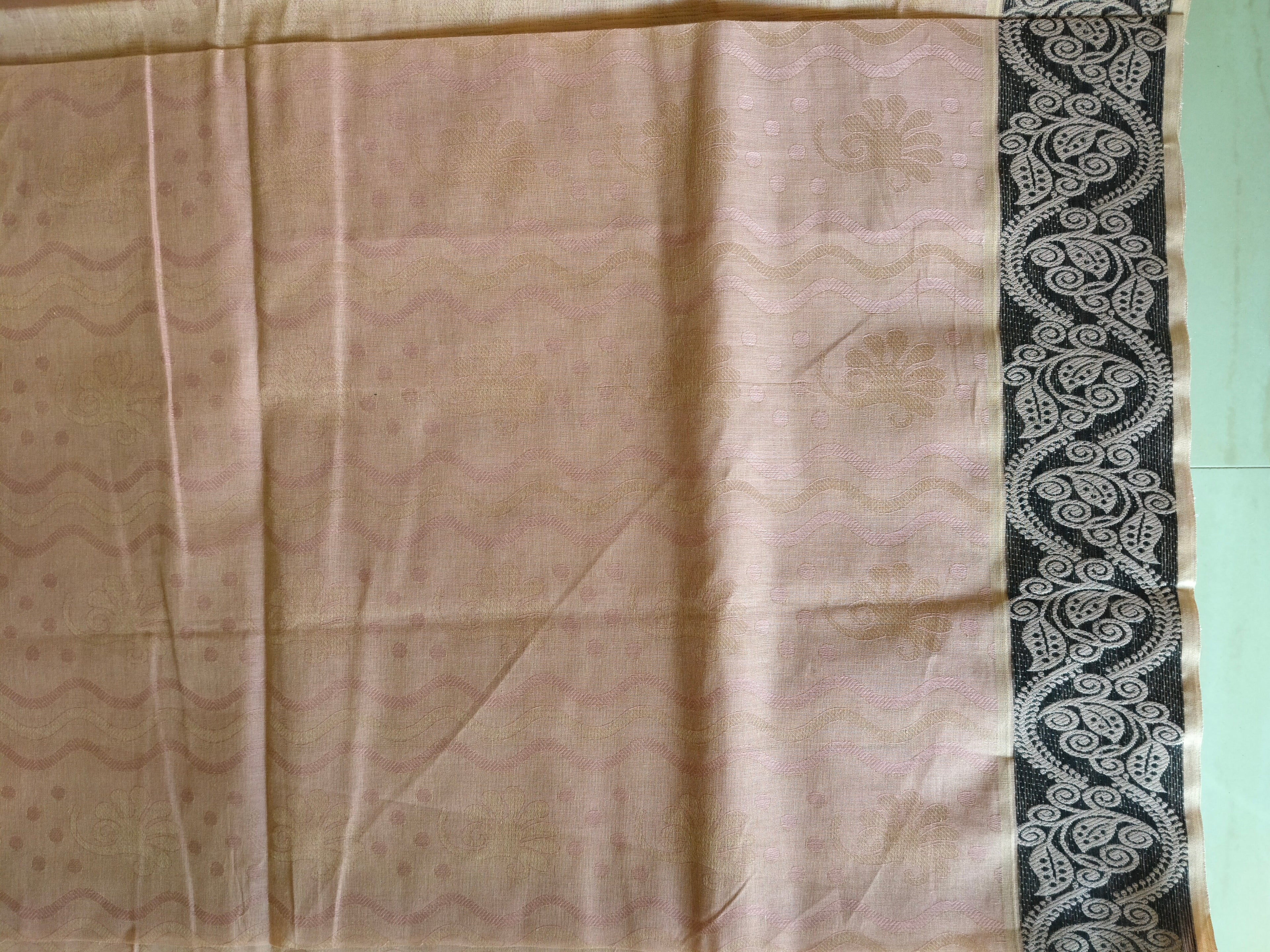 Onion pink cotton saree