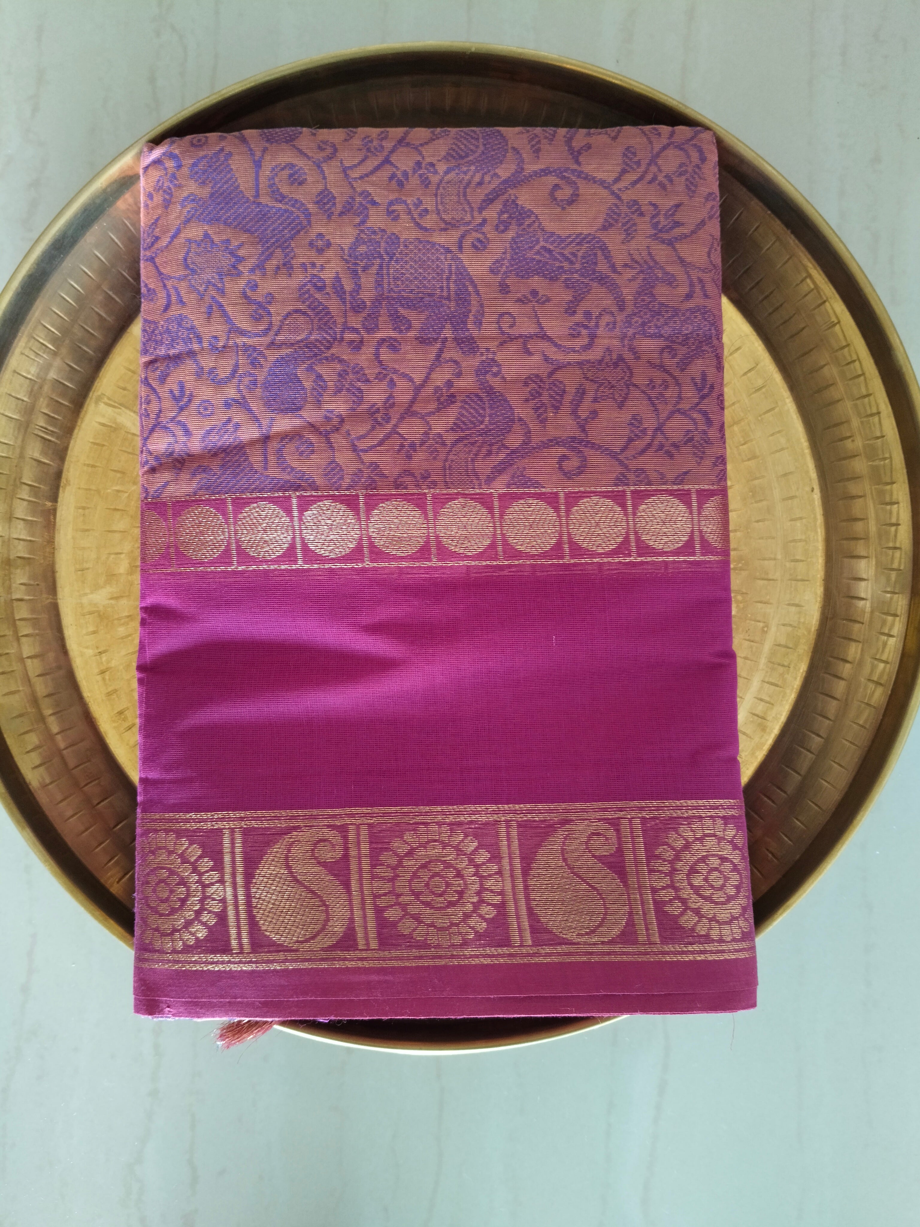 Cotton Vanasingaram with zari border