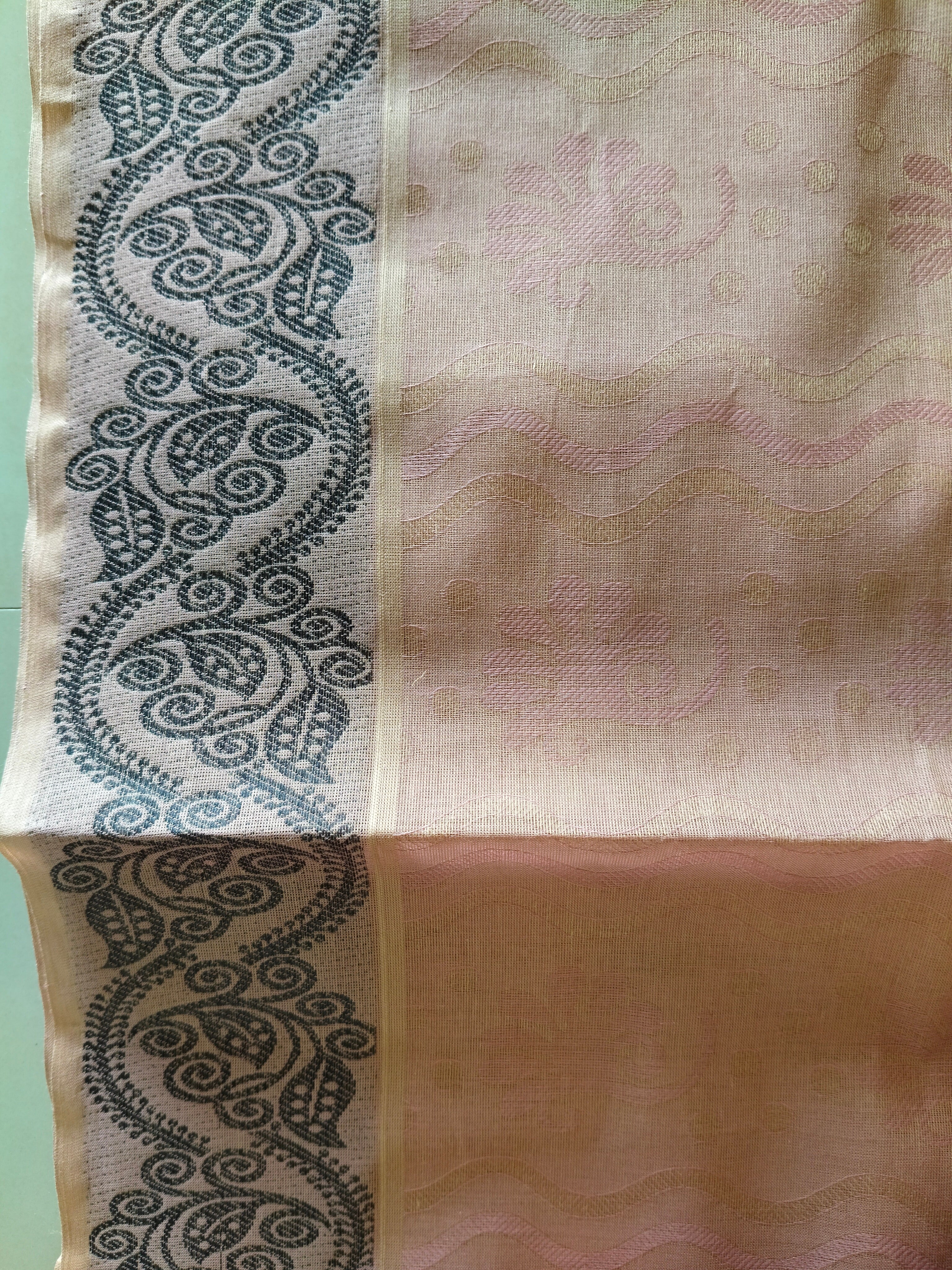 Onion pink cotton saree
