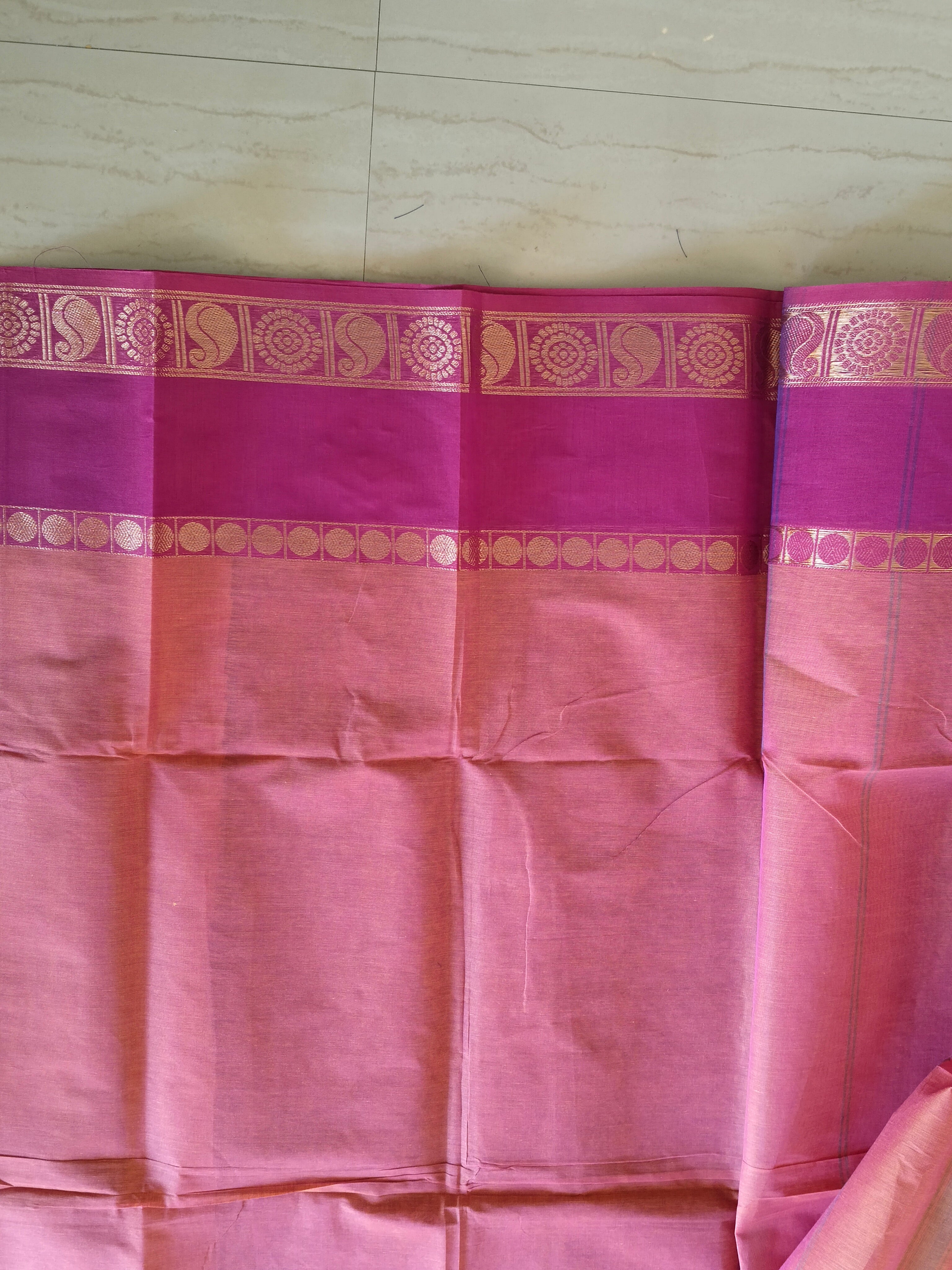 Cotton Vanasingaram with zari border