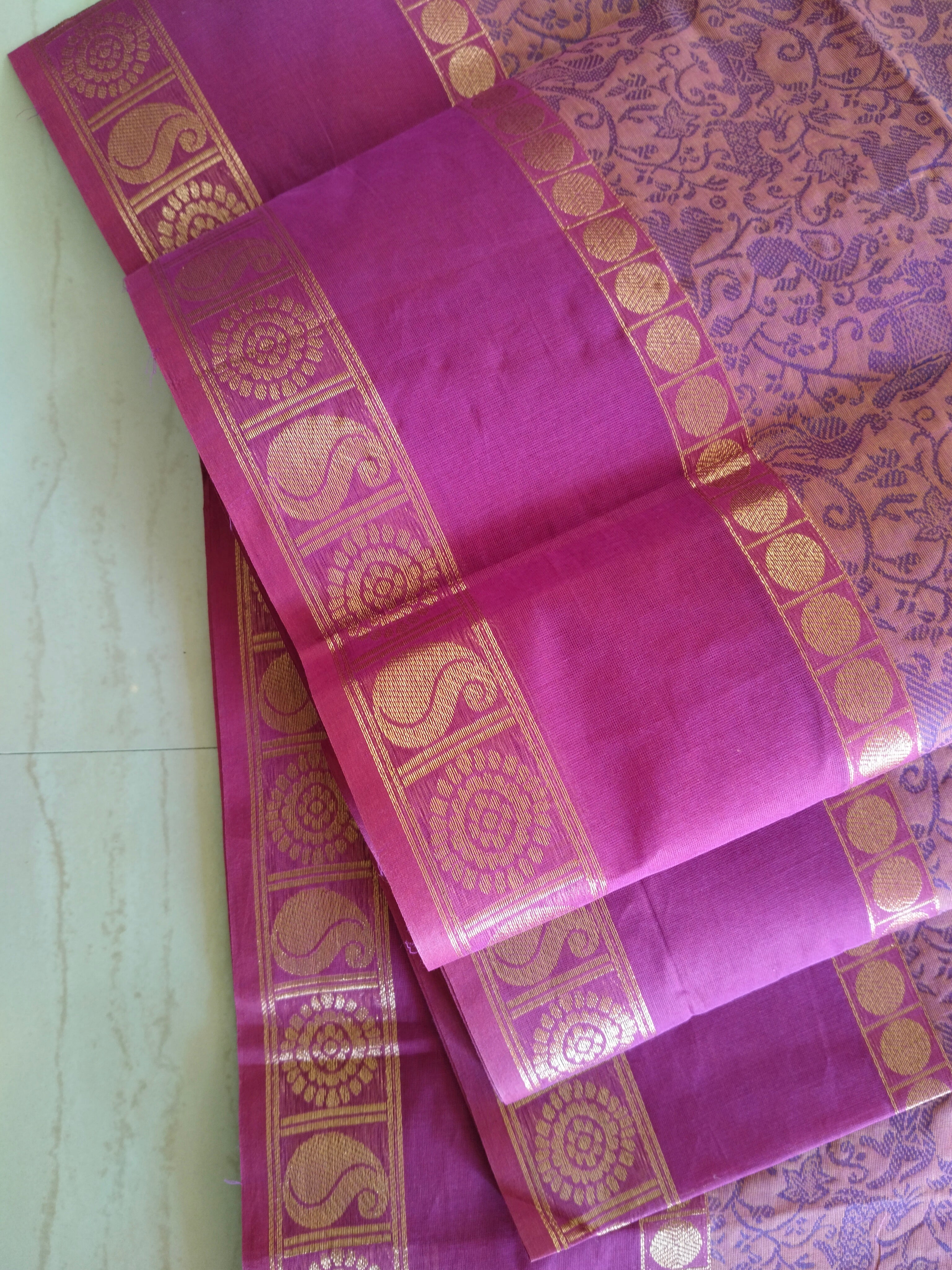 Cotton Vanasingaram with zari border