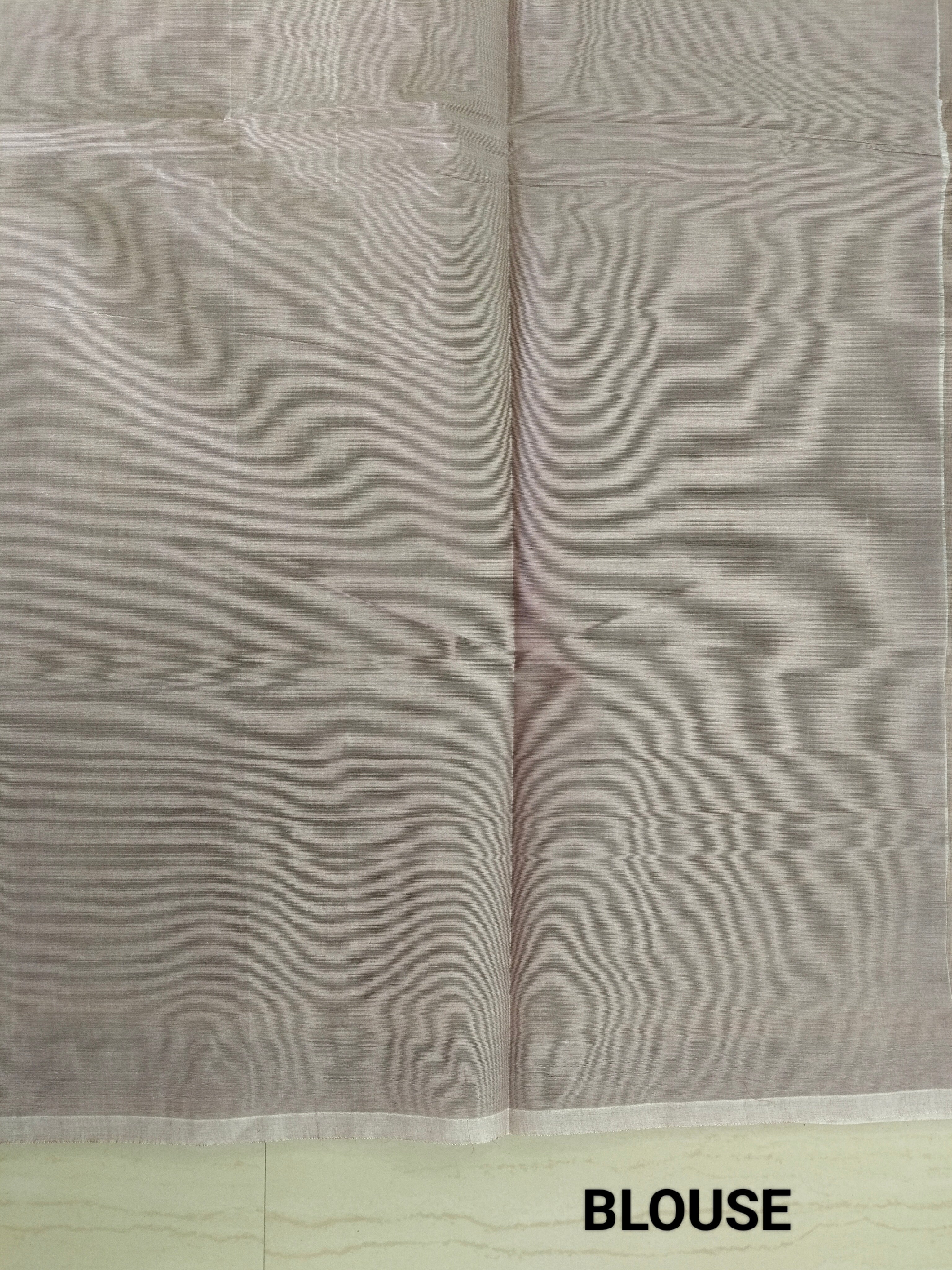 Almond pink cotton saree with square buttas