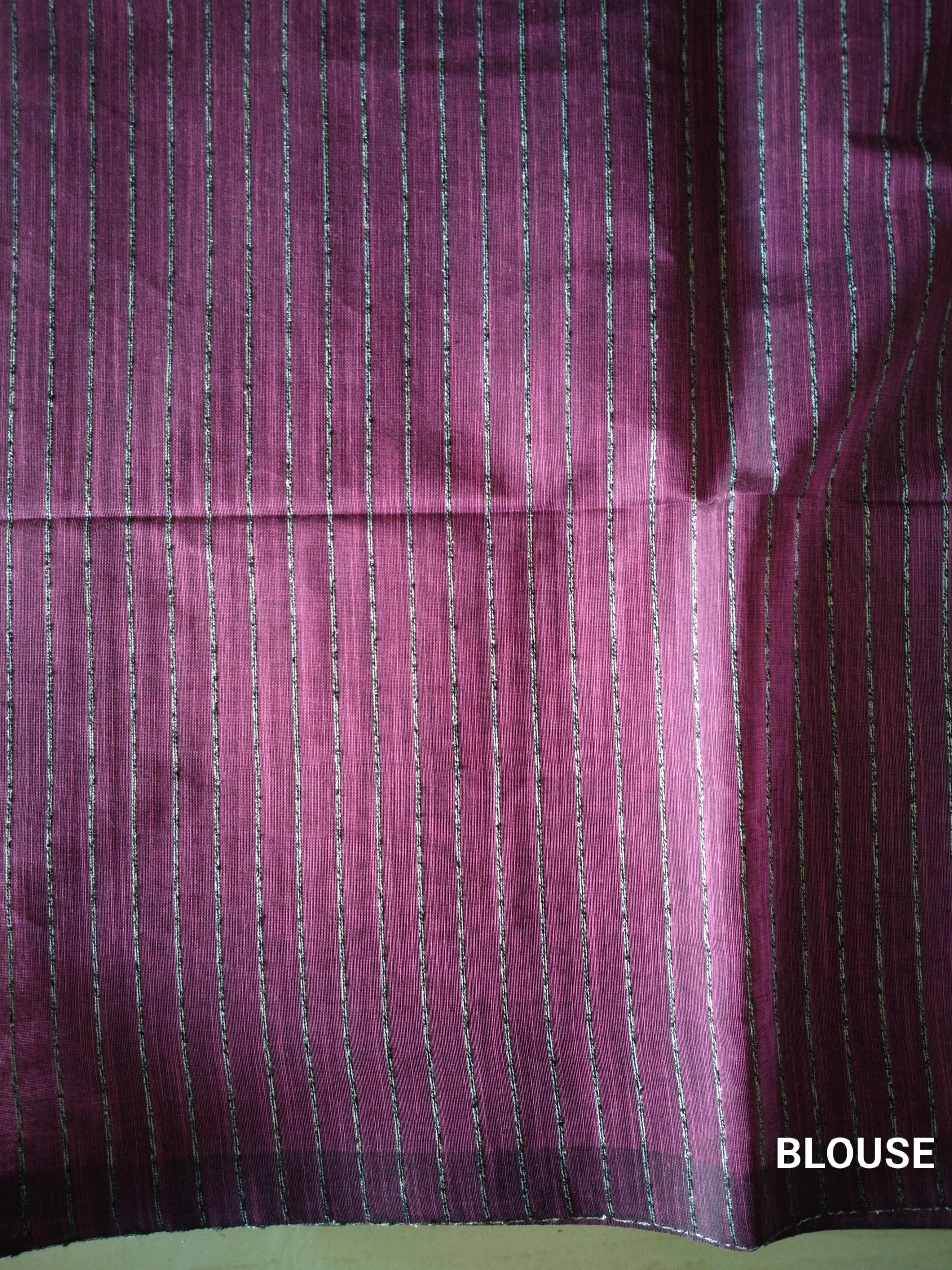 Deep purple plain jute saree