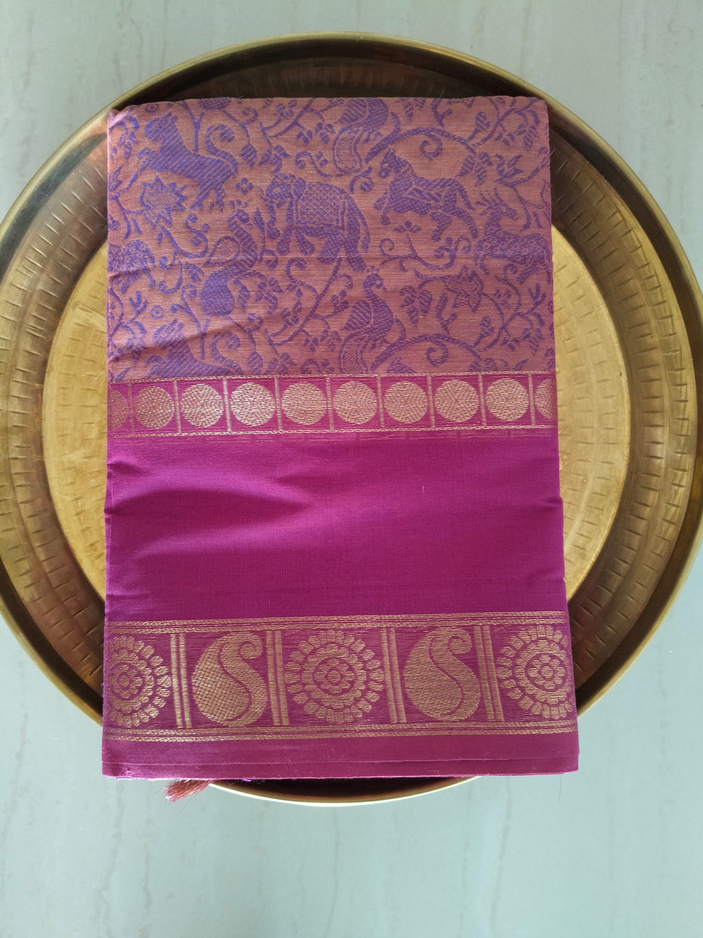 Cotton Vanasingaram with zari border