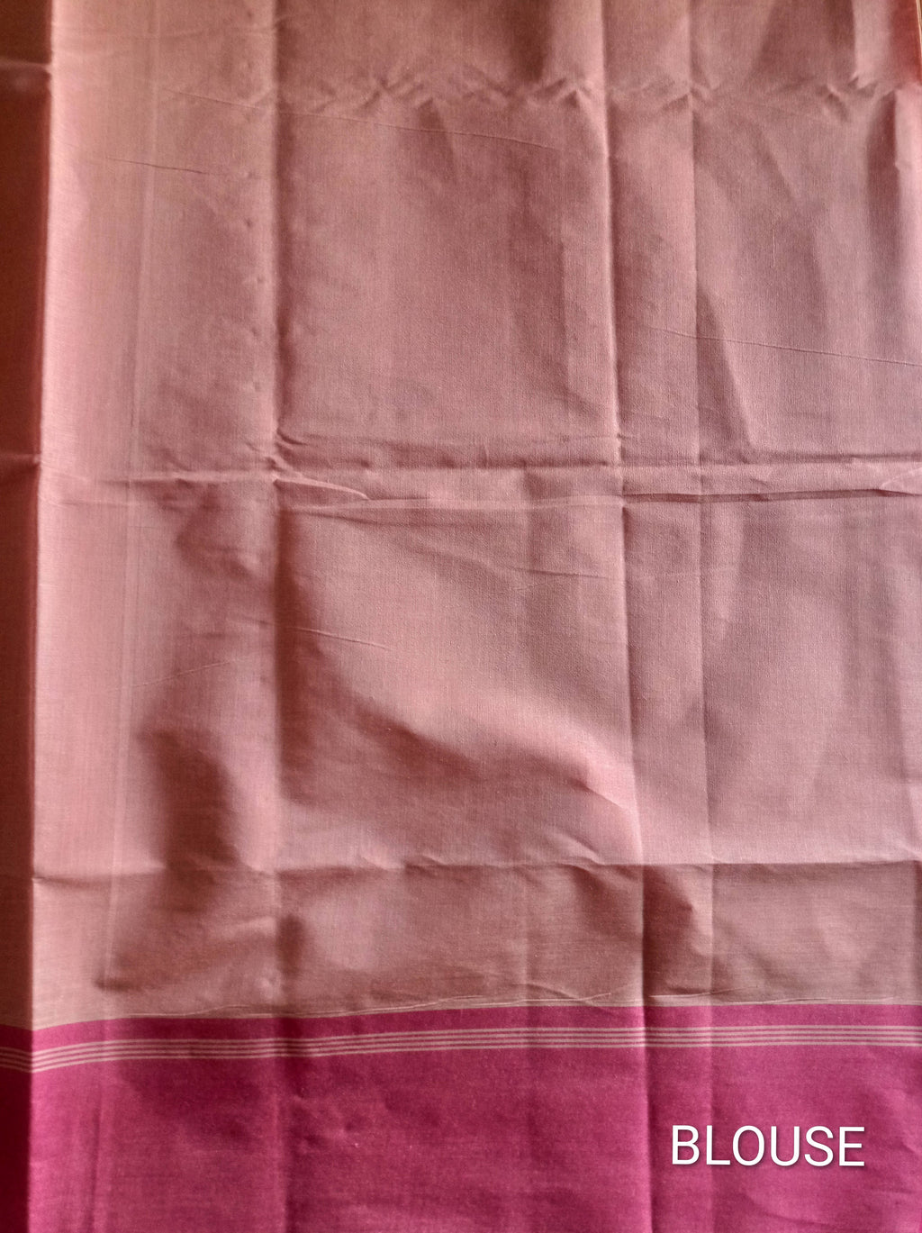 Tart orange cotton saree with beige pallu