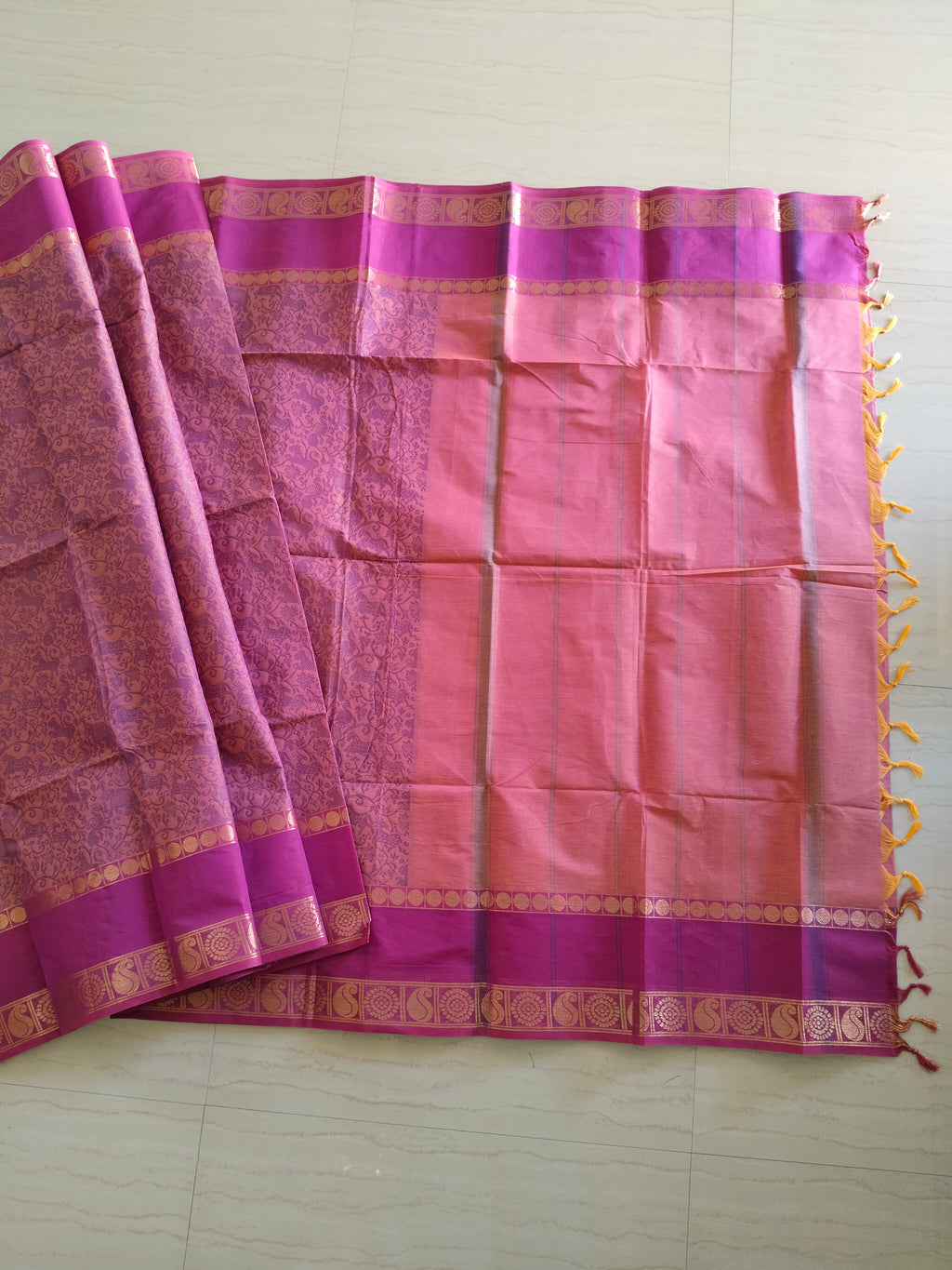 Cotton Vanasingaram with zari border