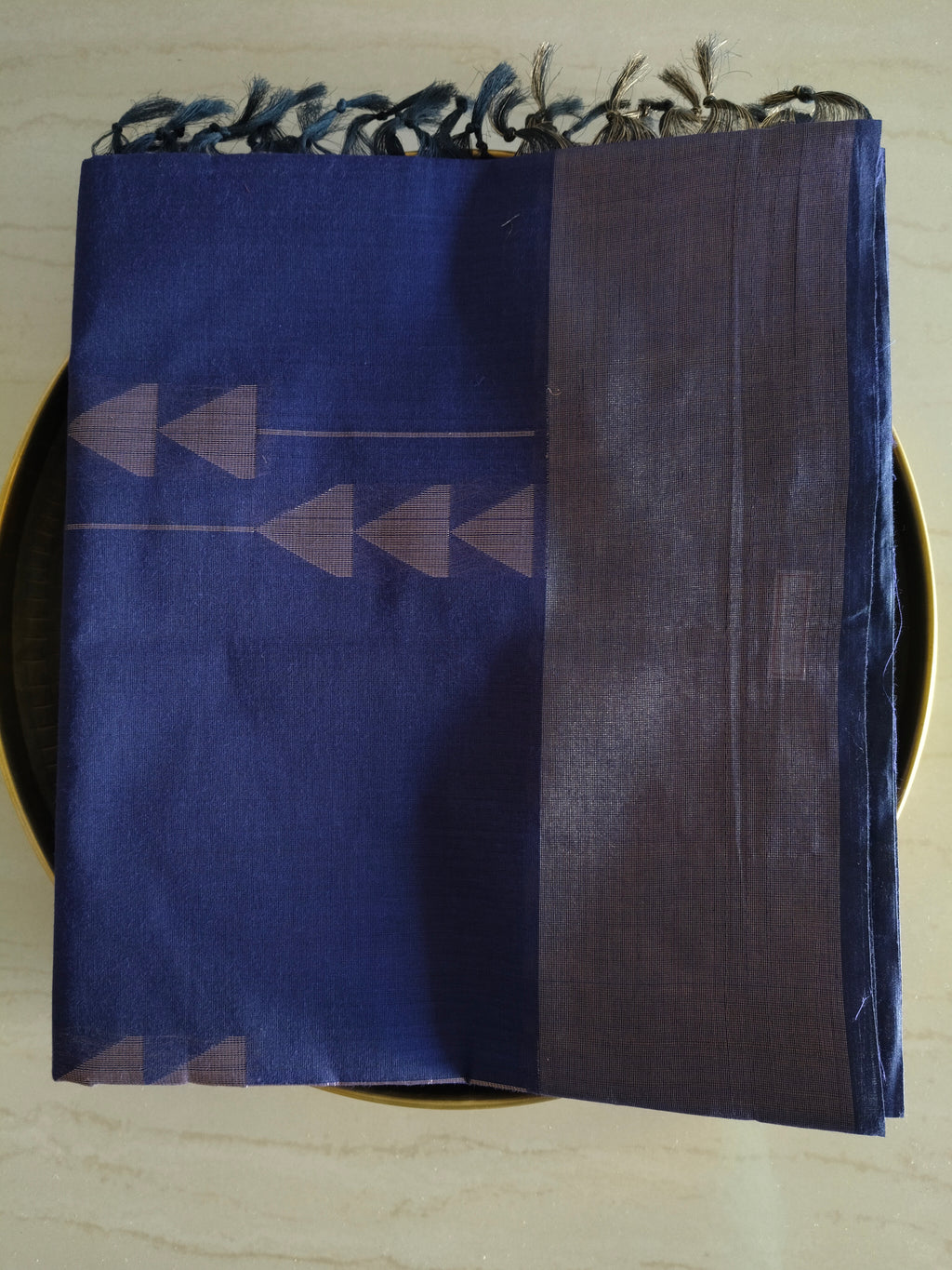 Cotton saree with grand zari border