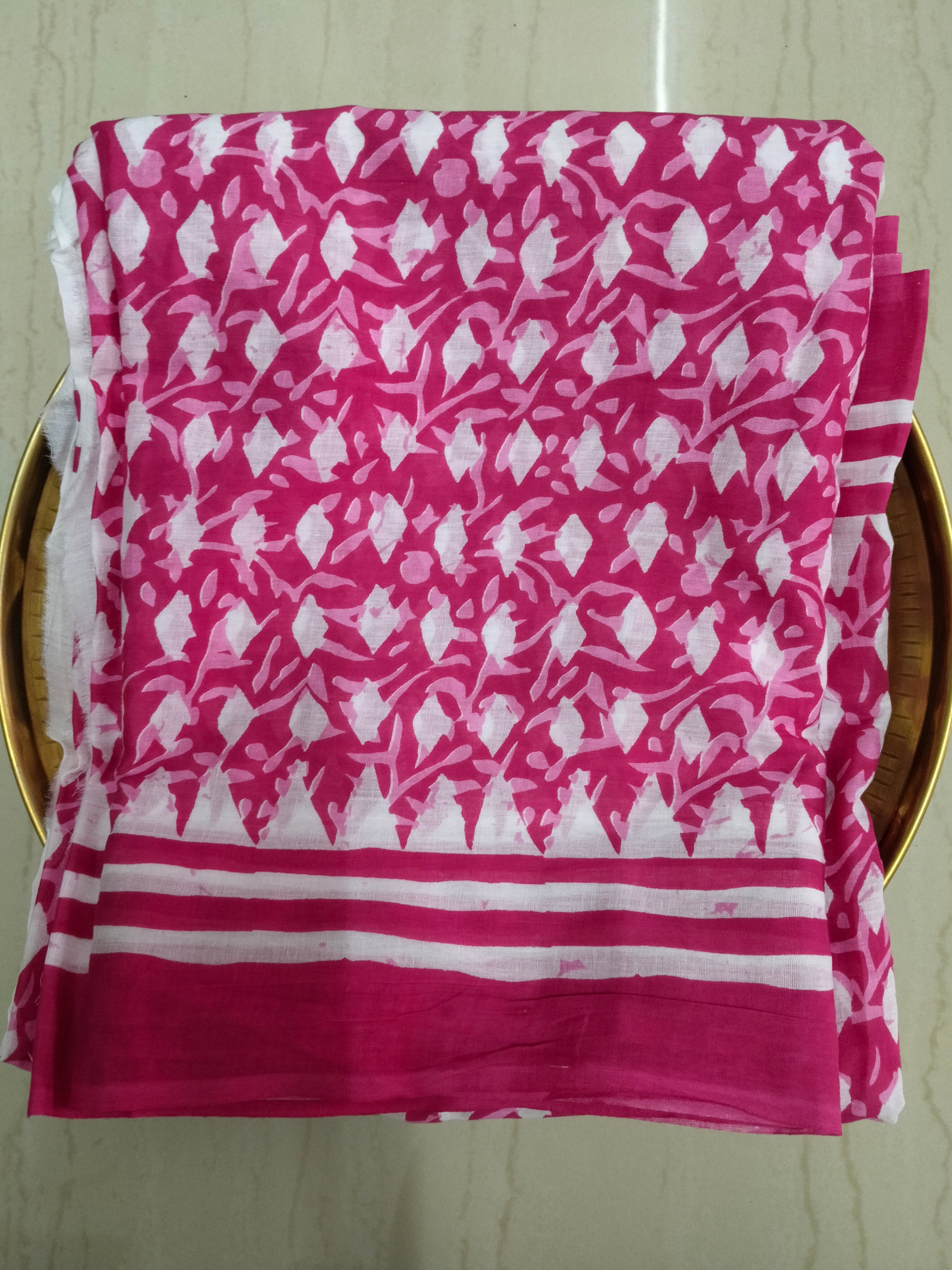 Soft Mul Mul cotton saree with blouse piece