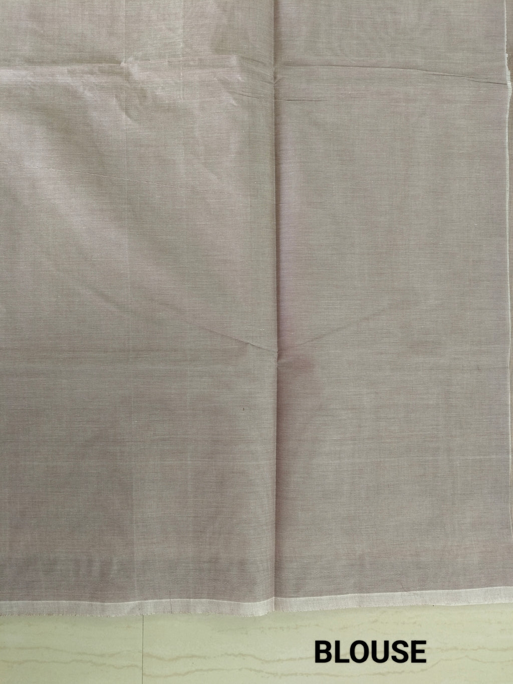 Almond pink cotton saree with square buttas