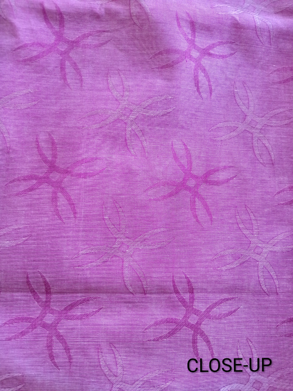 Pink cotton saree in black thread work