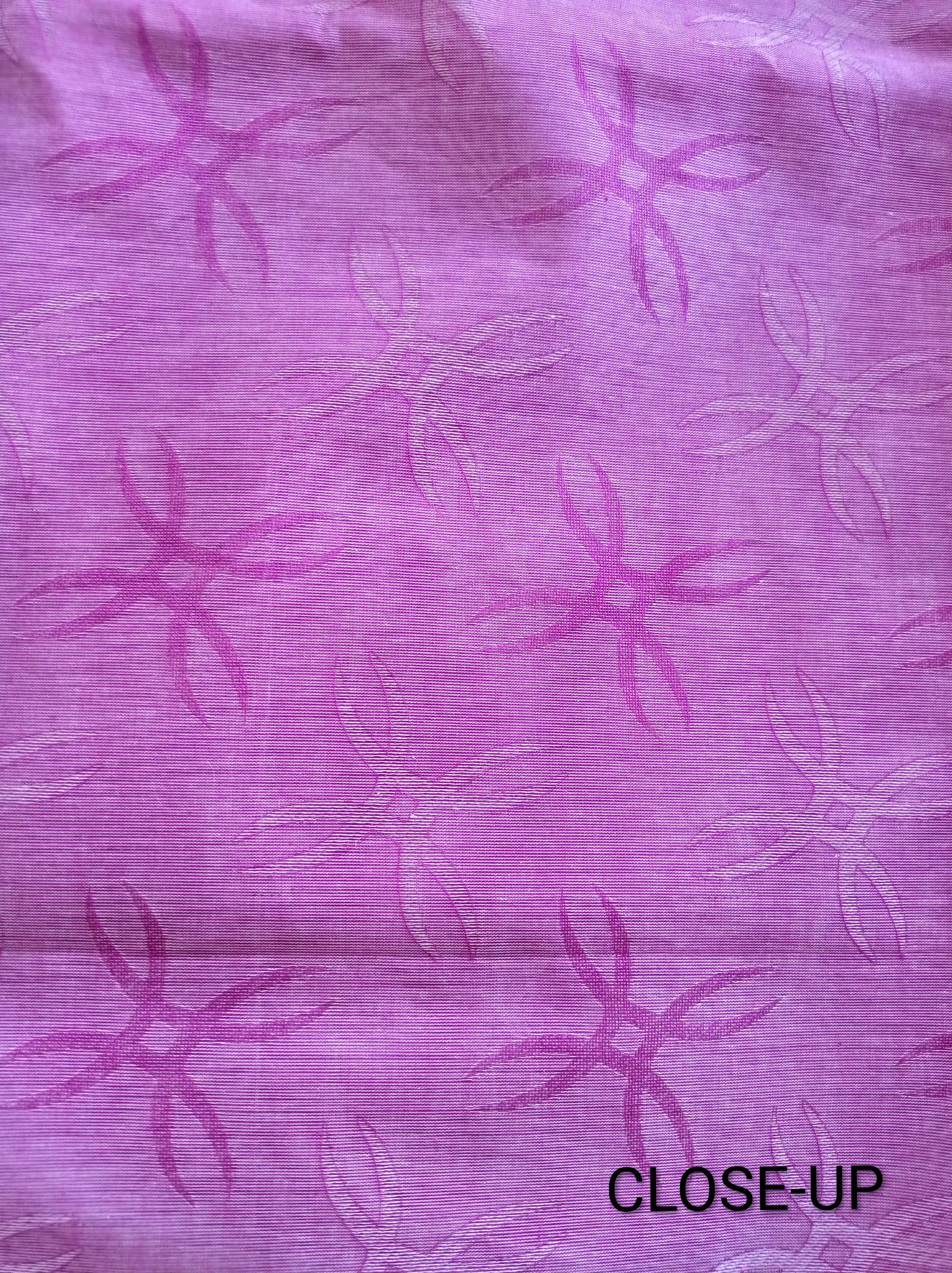 Pink cotton saree in black thread work