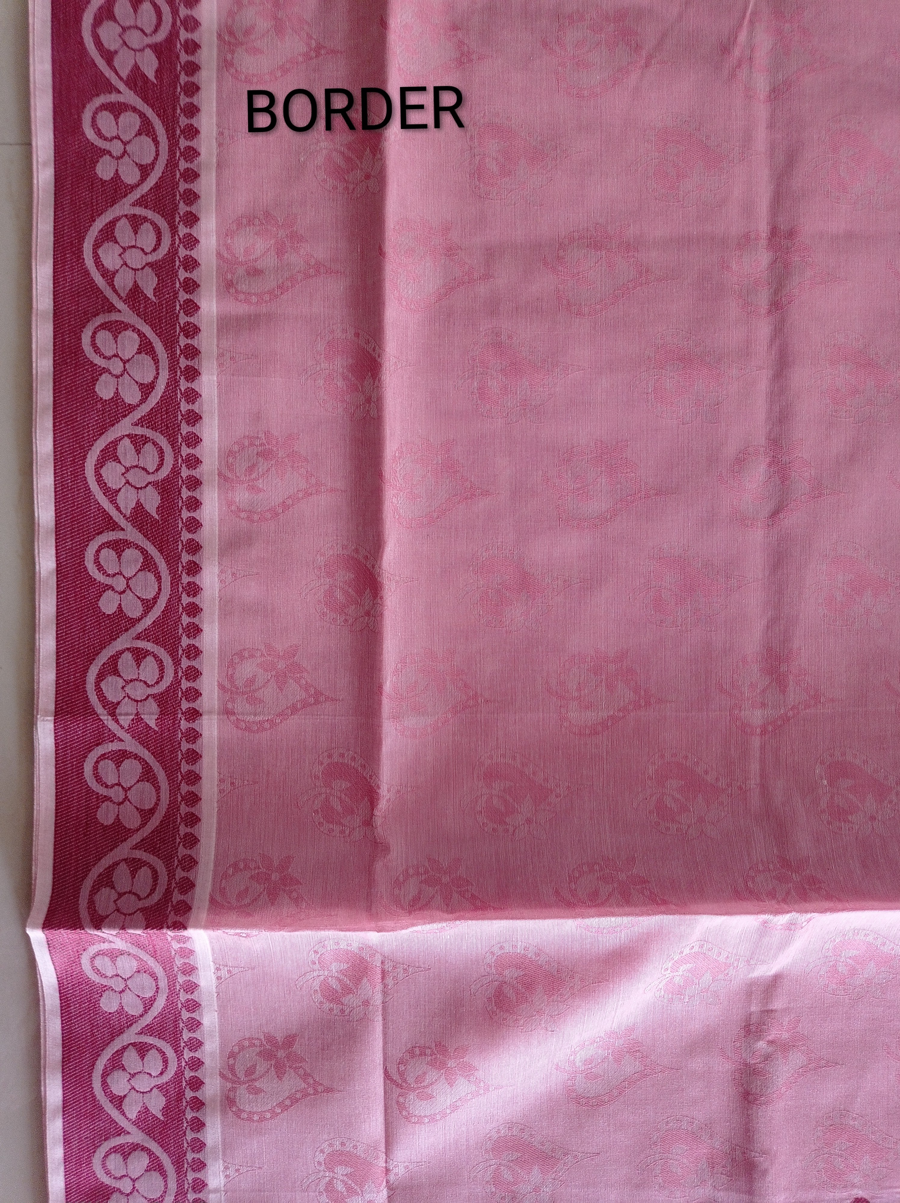 Congo red cotton saree with Maroon thread work